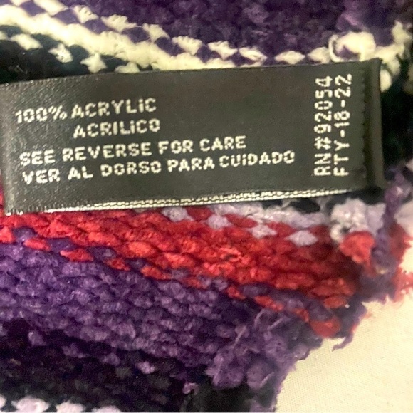 Carolyn Taylor Womens Sweater Plus Size 2X V-Neck Purple Striped Long Sleeve EUC - Picture 4 of 7